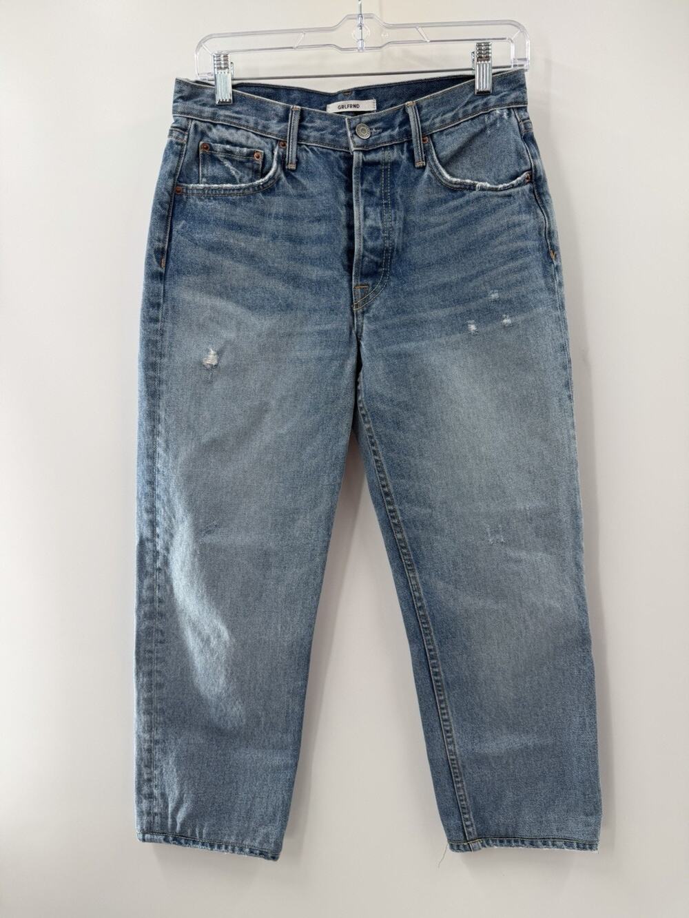 GRLFRND Women’s Helena High Rise Straight Cropped Jeans Last Dance Size 27